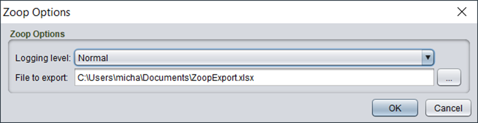 Export options