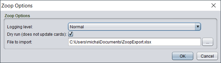 Import options